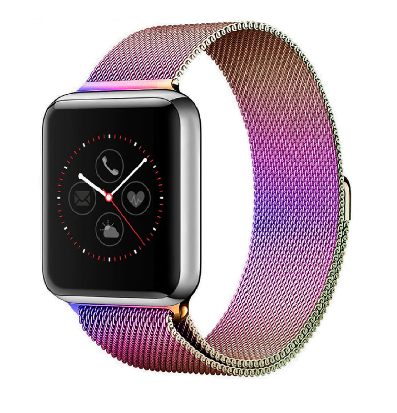 Steel Band for Apple Watch (Rainbow - Colorful)